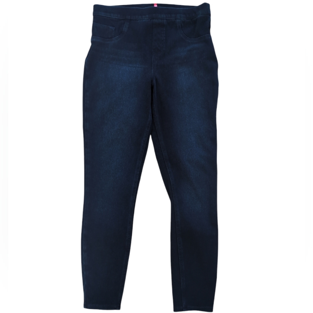 Spanx jean-ish leggings, ankle, blue, size medium